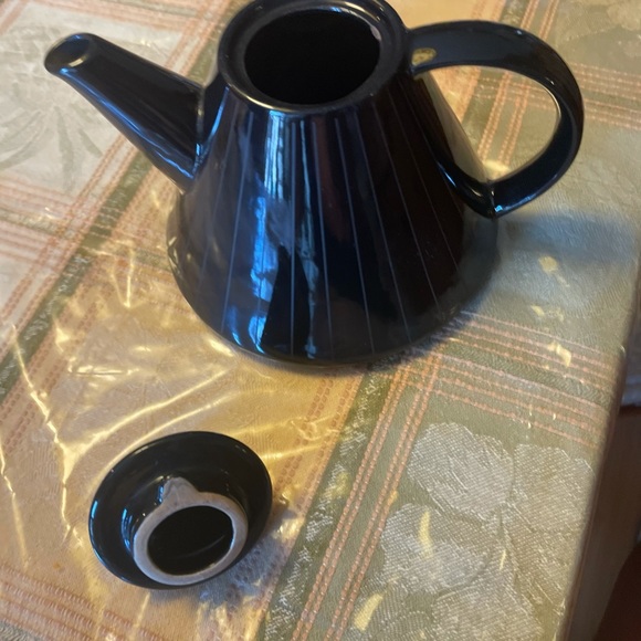 TOSCANY Vintage Midcentury Art Deco Claudia Shuride BLACK Teapot - Picture 3 of 4